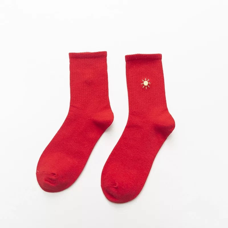 Embroidered Tube Socks