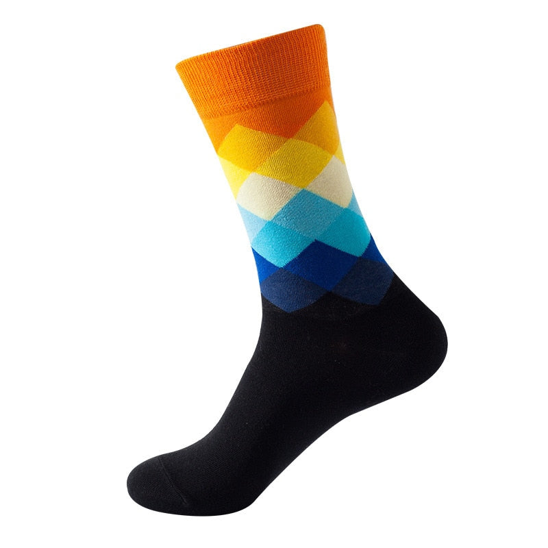 Men's Cotton Socks, Gradient Color