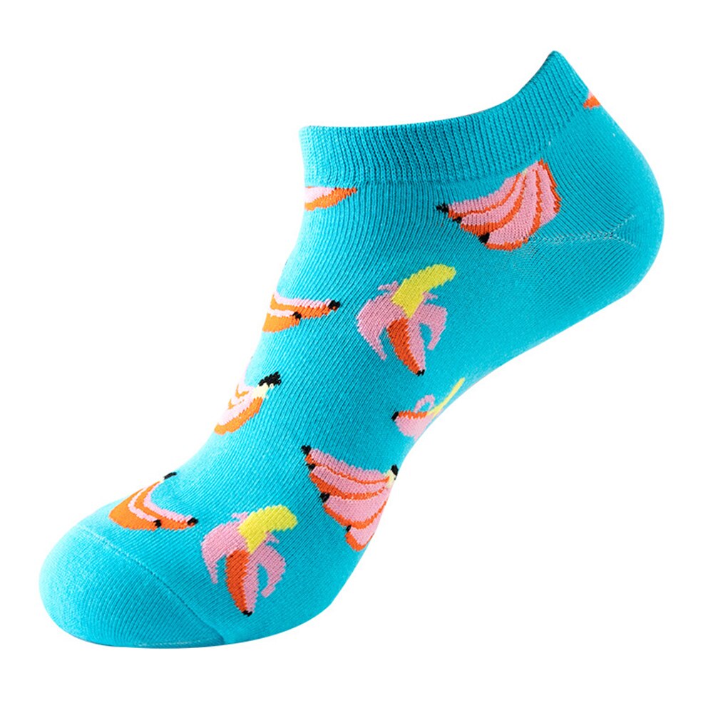 Men and Women Spring and summer thin boat socks with fun and colorful prints