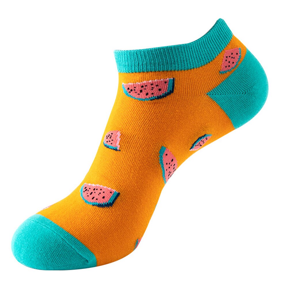 Men and Women Spring and summer thin boat socks with fun and colorful prints