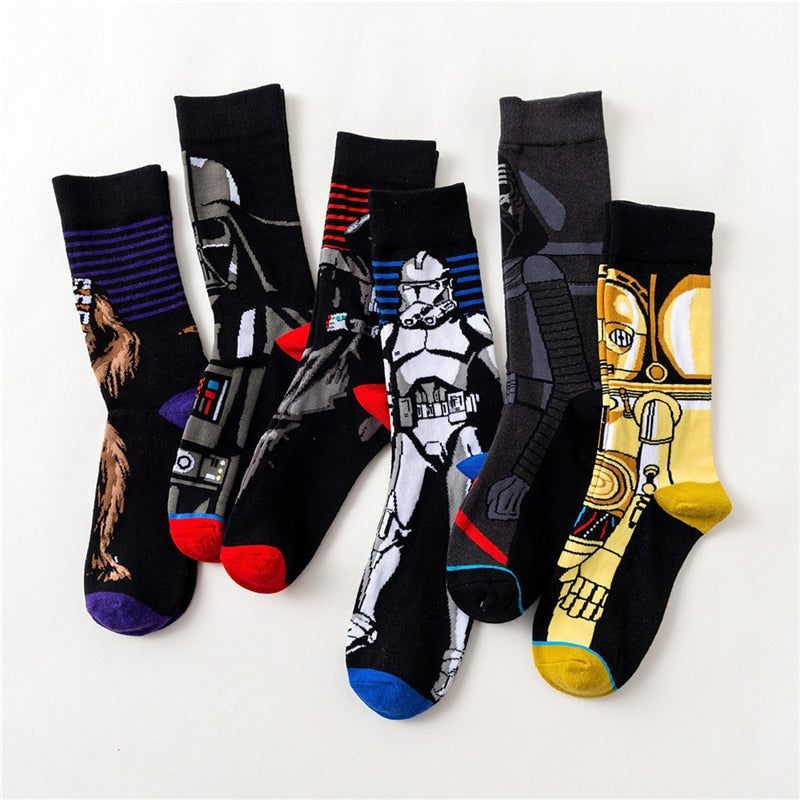 Star Wars Movie, Master Yoda, R2-D2, Cosplay, Wookie, Novelty Unisex Socks