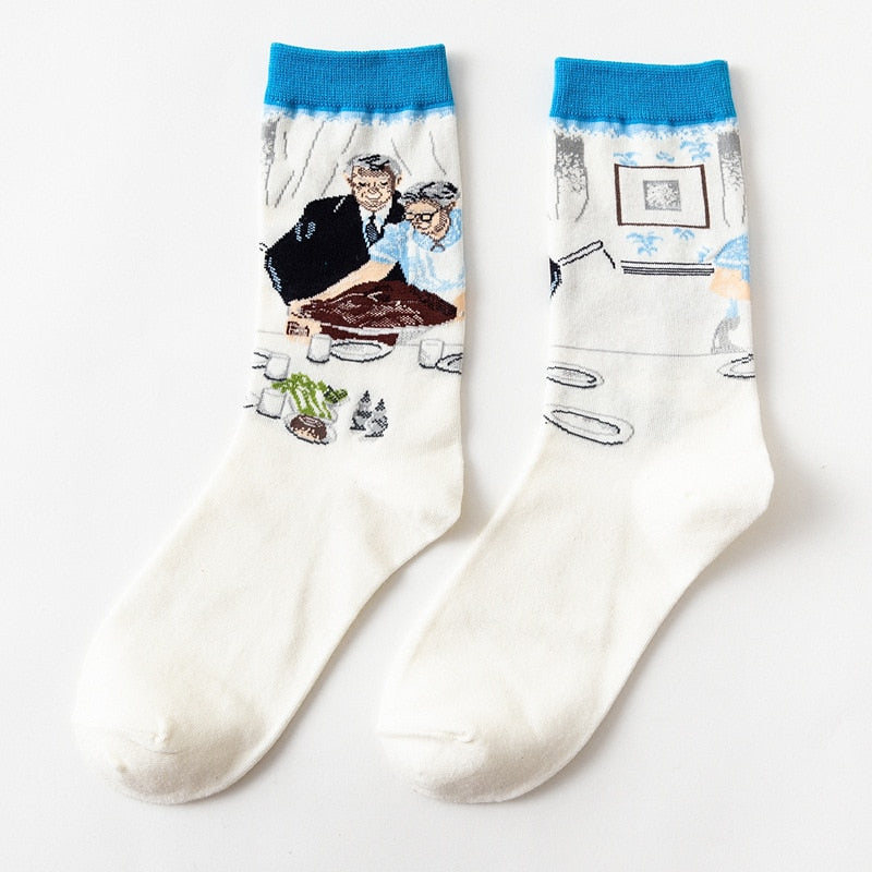 Retro Painting Unisex Socks