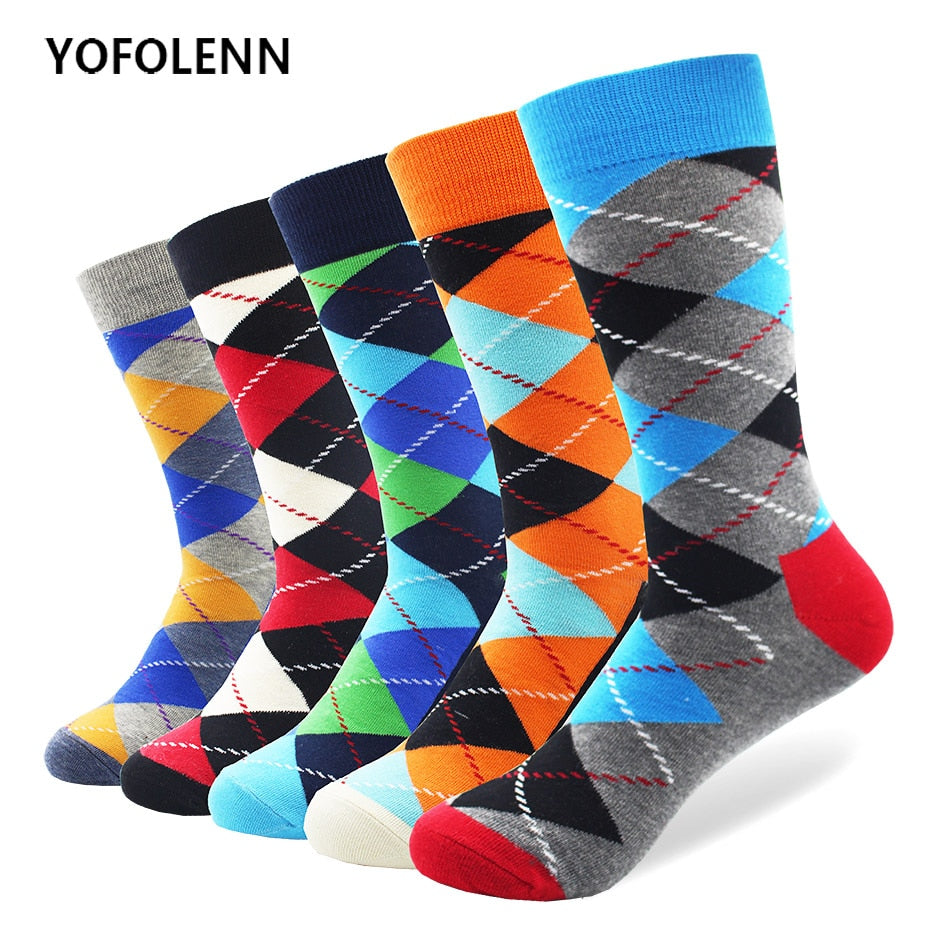 Argyle Men's Socks 5 pair bundle