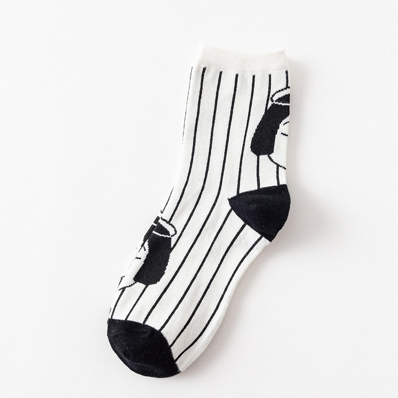 Women’s Black & White Art Socks