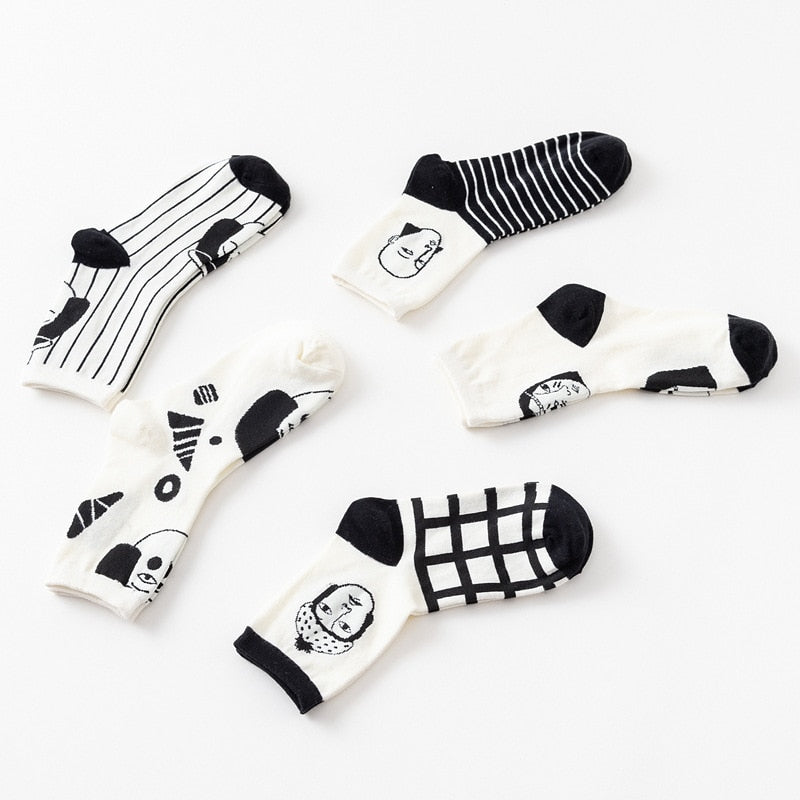 Women’s Black & White Art Socks