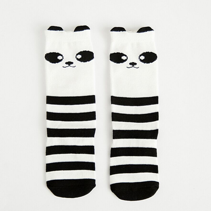 Children's Black and White Striped Socks, ages 0-6years