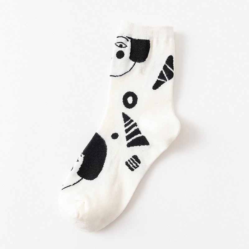 Women’s Black & White Art Socks