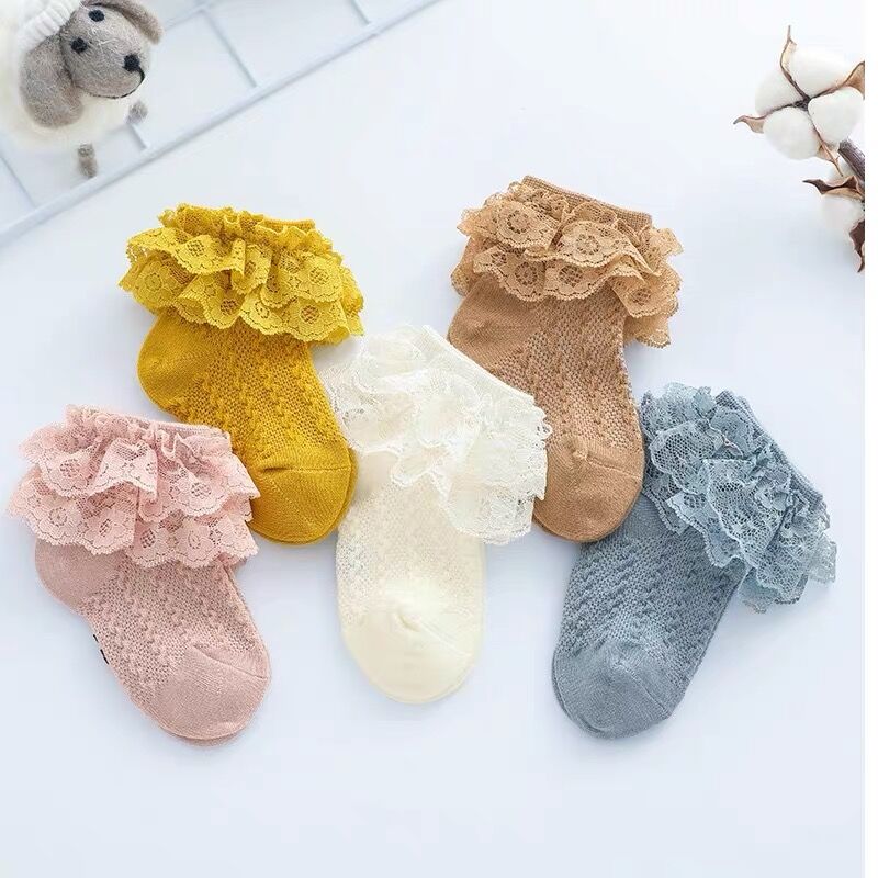 Lace & Ruffled Socks for the Baby Girl's