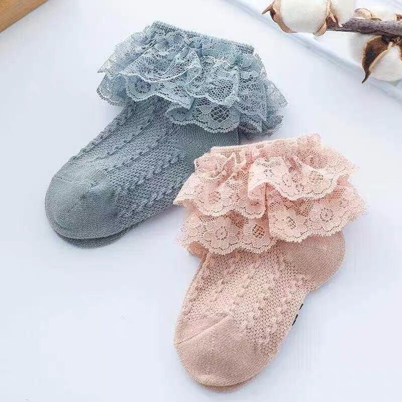 Lace & Ruffled Socks for the Baby Girl's