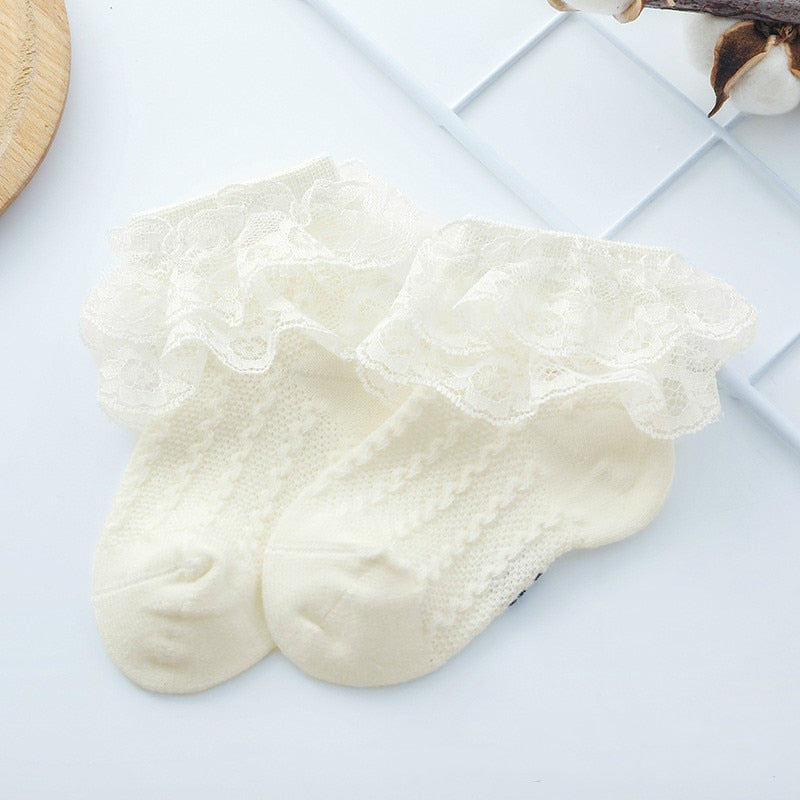 Lace & Ruffled Socks for the Baby Girl's