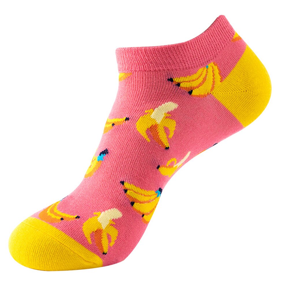 Men and Women Spring and summer thin boat socks with fun and colorful prints