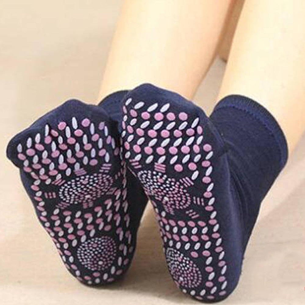 2PCS Tourmaline Magnetic Sock Self-Heating Therapy Magnet Socks Unisex Warm Health Care Socks Anti-fatigue Massage