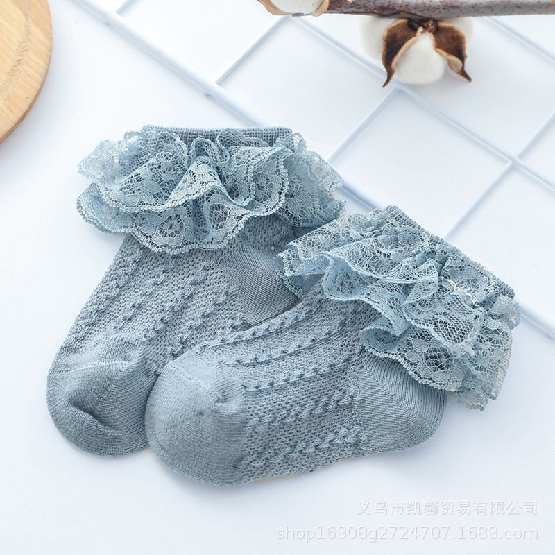 Lace & Ruffled Socks for the Baby Girl's