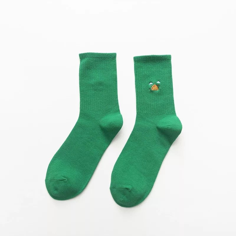 Embroidered Tube Socks