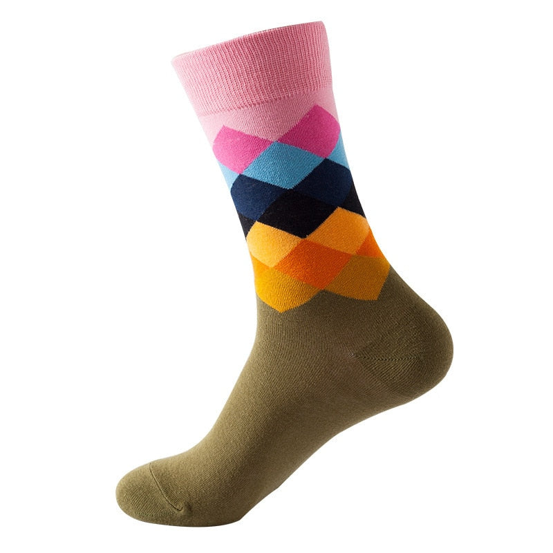 Men's Cotton Socks, Gradient Color