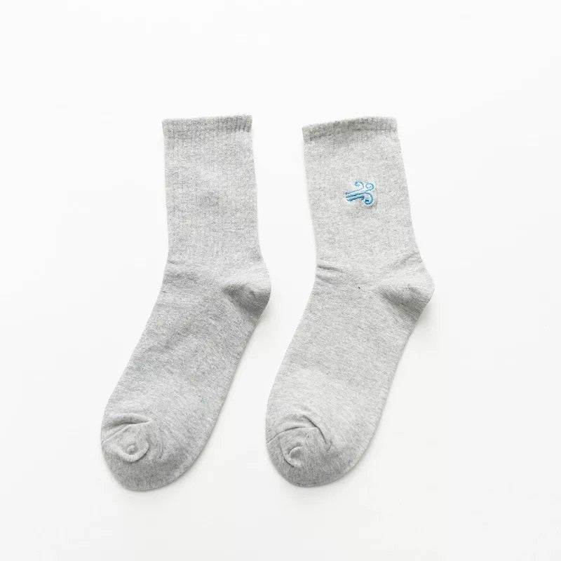 Embroidered Tube Socks