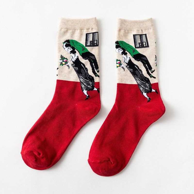 Retro Painting Unisex Socks