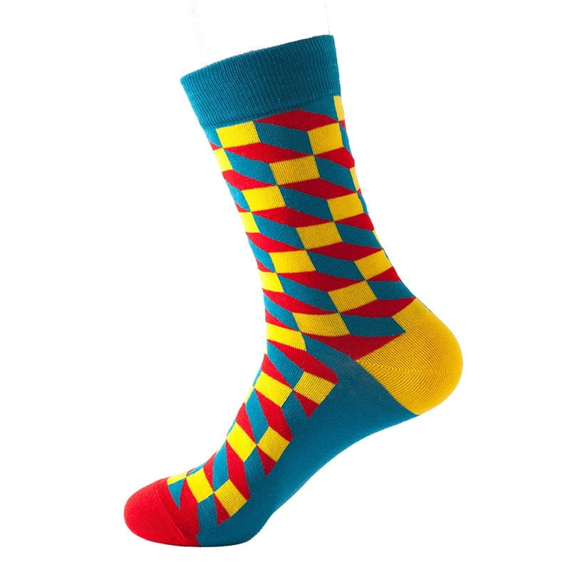 Men's Cotton Socks, Gradient Color