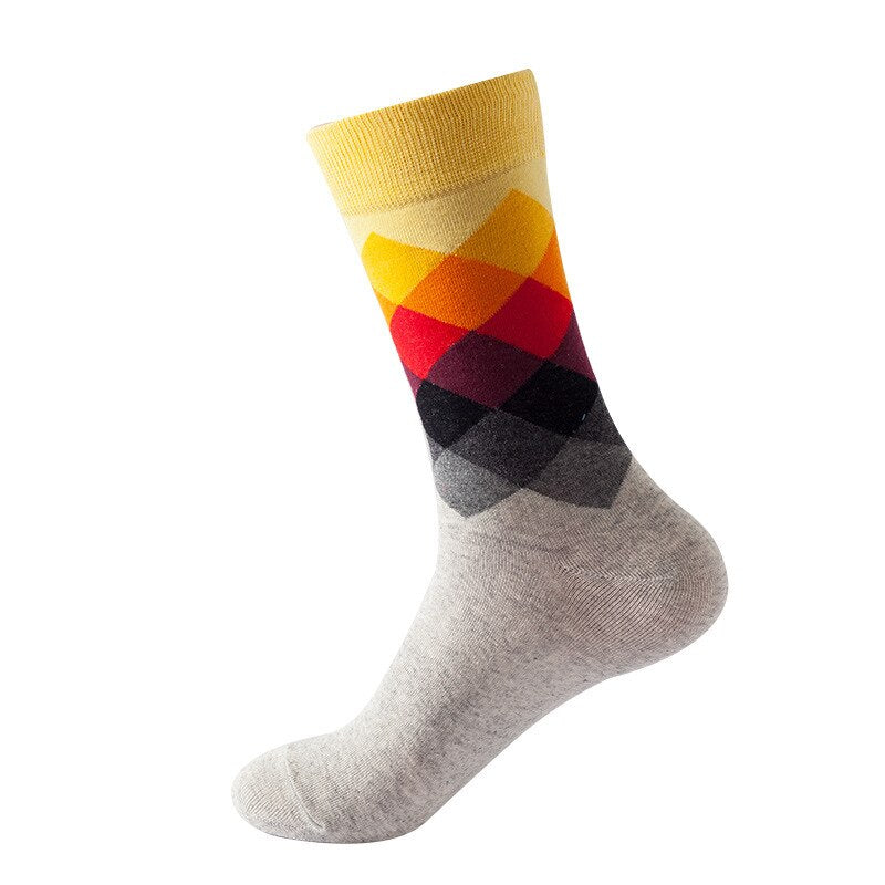 Men's Cotton Socks, Gradient Color