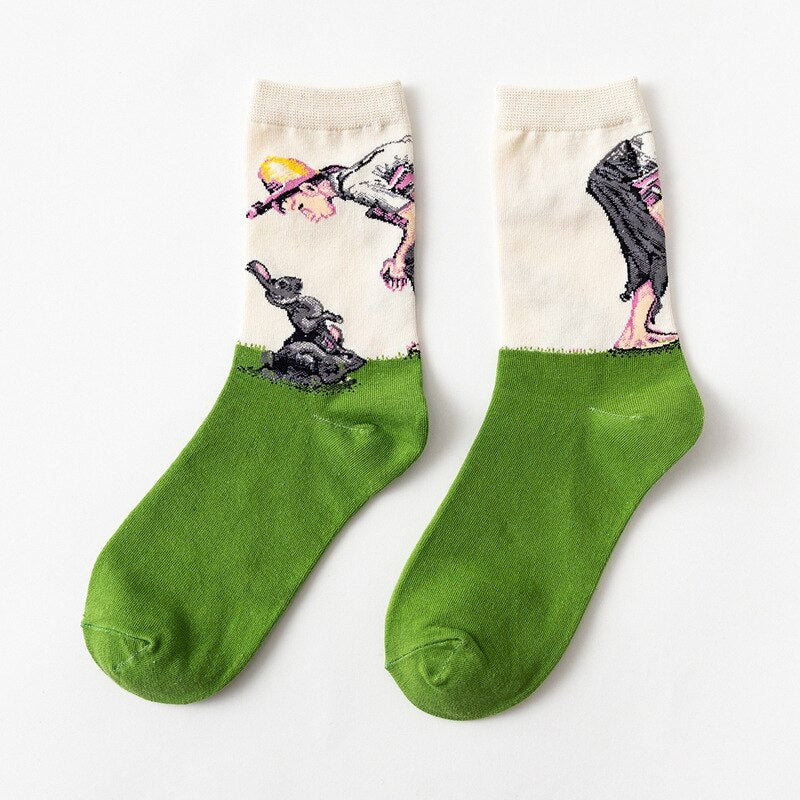 Retro Painting Unisex Socks