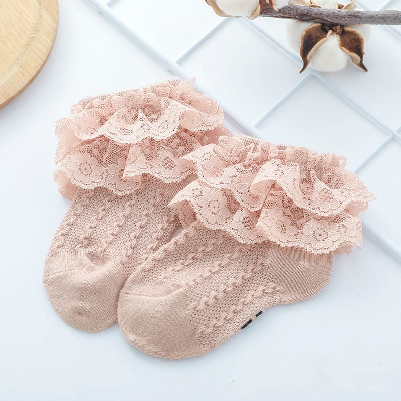 Lace & Ruffled Socks for the Baby Girl's