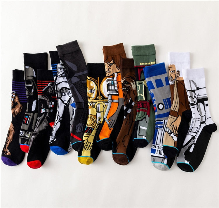 Star Wars Movie, Master Yoda, R2-D2, Cosplay, Wookie, Novelty Unisex Socks