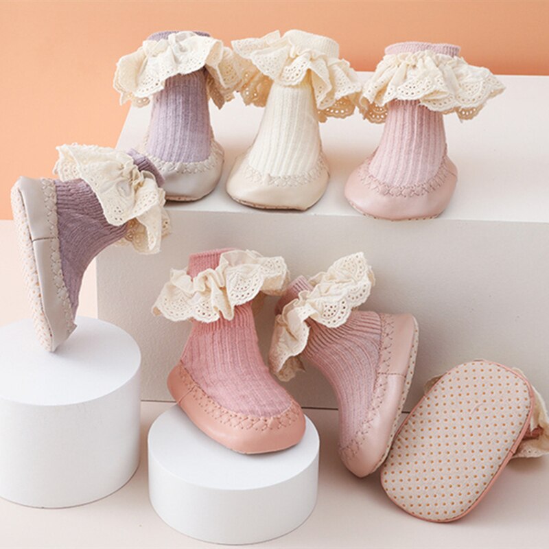 New Princess Baby Girl Socks with Lace and Ruffles