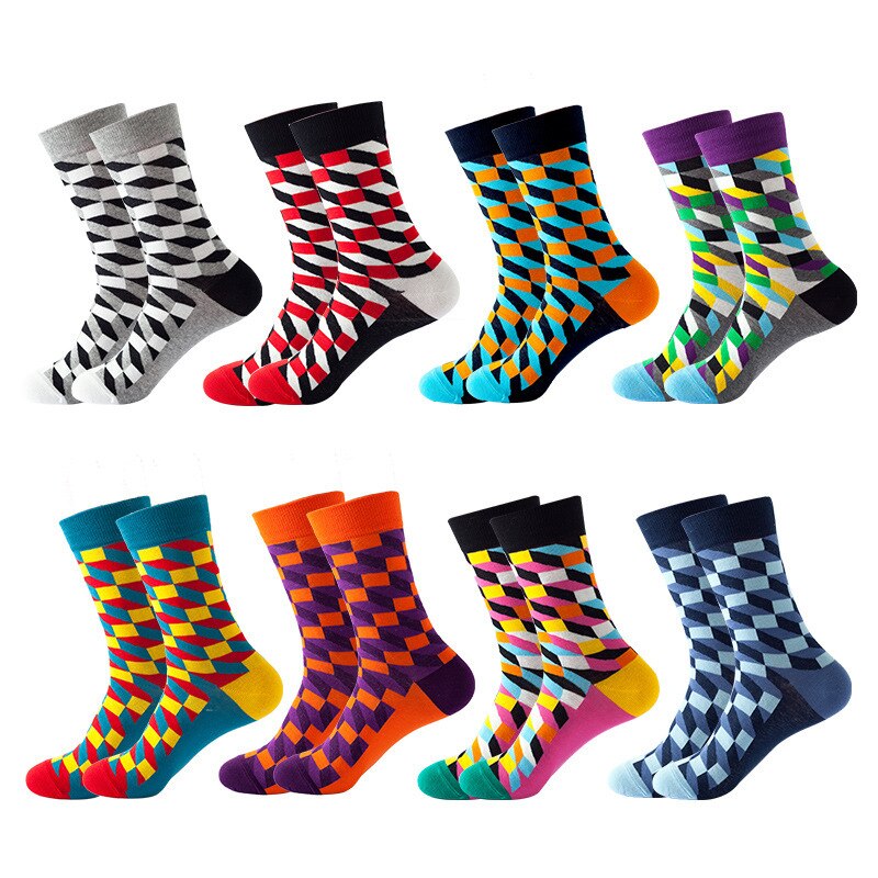 Men's Cotton Socks, Gradient Color