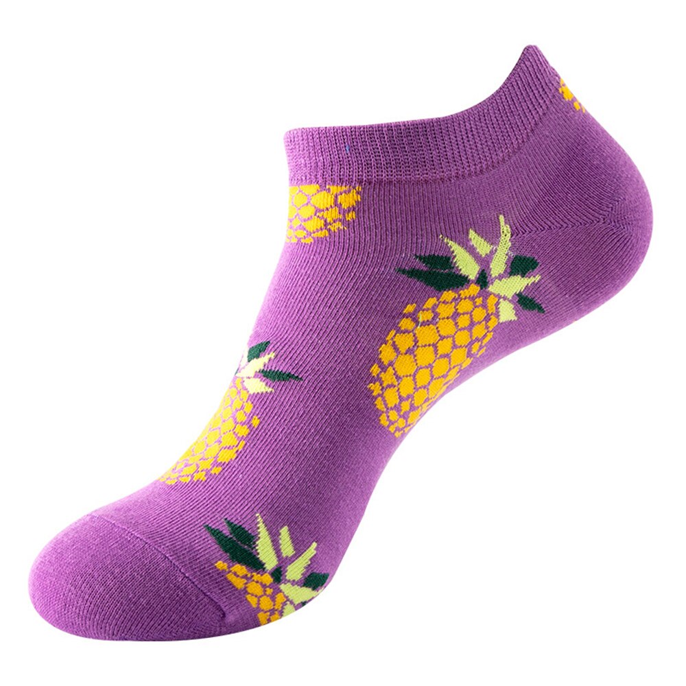 Men and Women Spring and summer thin boat socks with fun and colorful prints