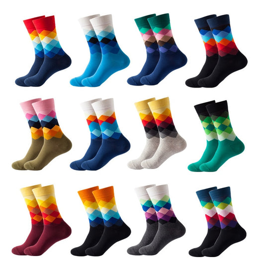 Men's Cotton Socks, Gradient Color