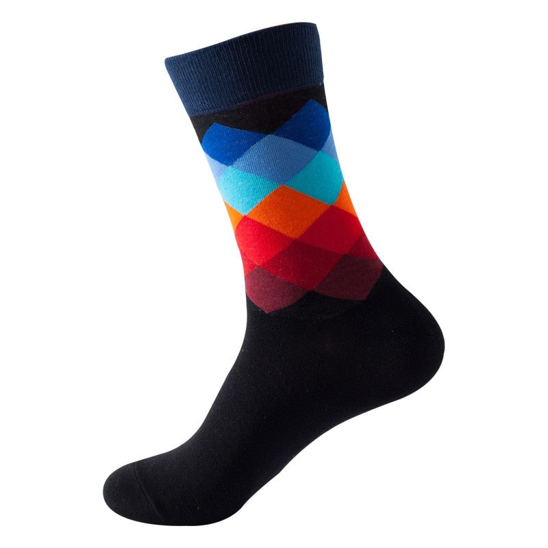 Men's Cotton Socks, Gradient Color