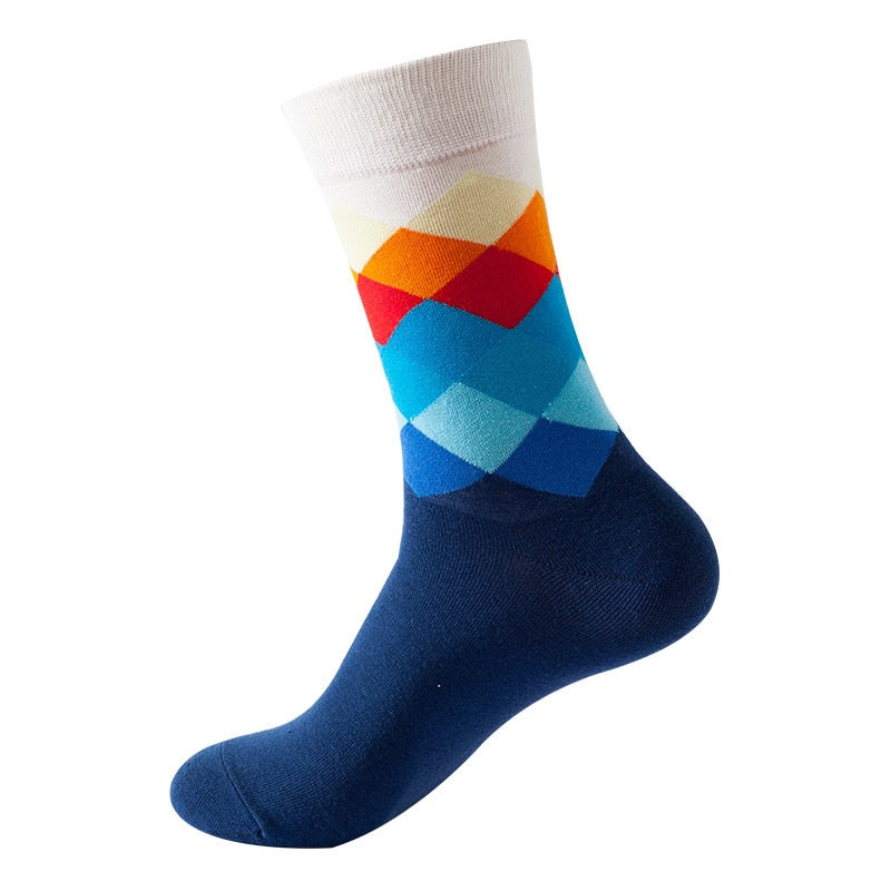 Men's Cotton Socks, Gradient Color