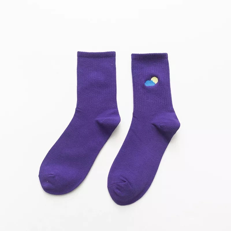 Embroidered Tube Socks