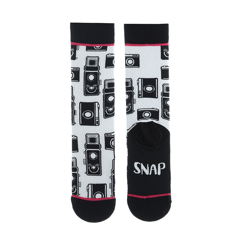 Fun colorful printed socks, Unisex