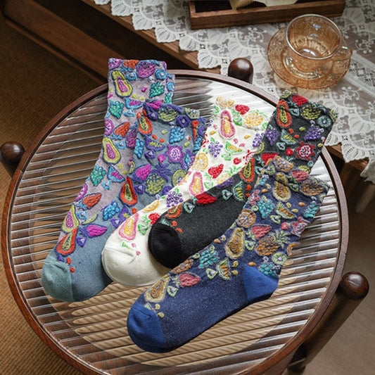 Women's Embroidered Socks