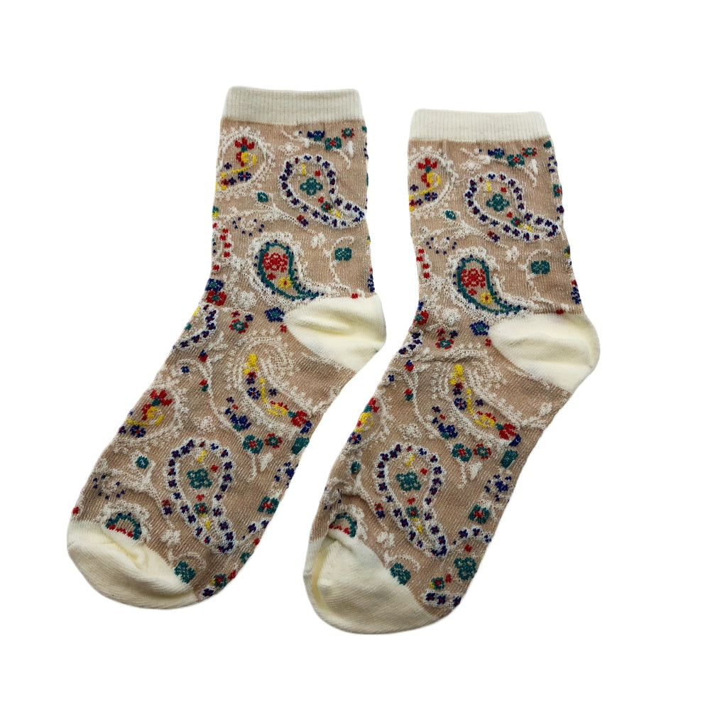 Women's Paisley Print Socks