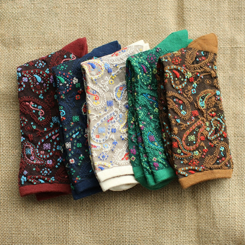 Women's Paisley Print Socks