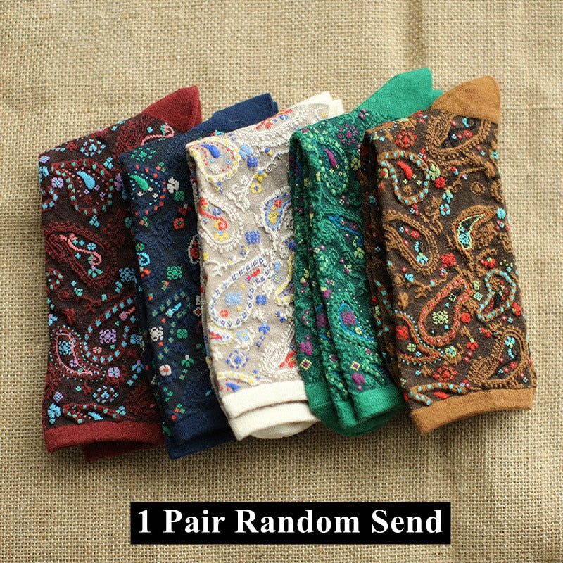 Women's Paisley Print Socks