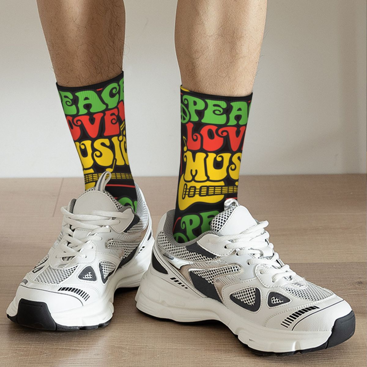 Peace Love Music Unisex Socks