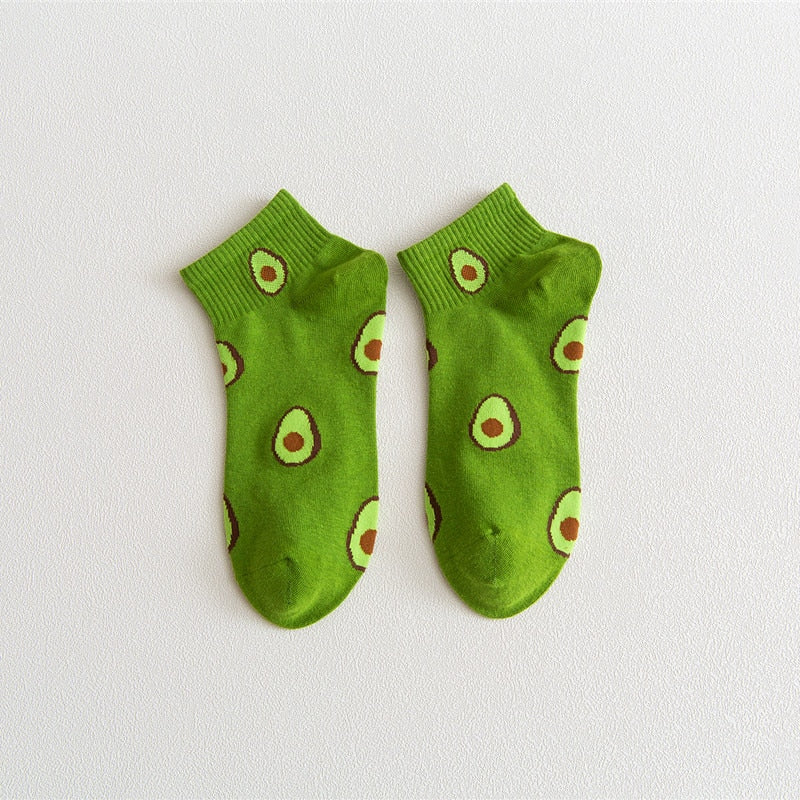 Fun Avocado Print Adult Socks