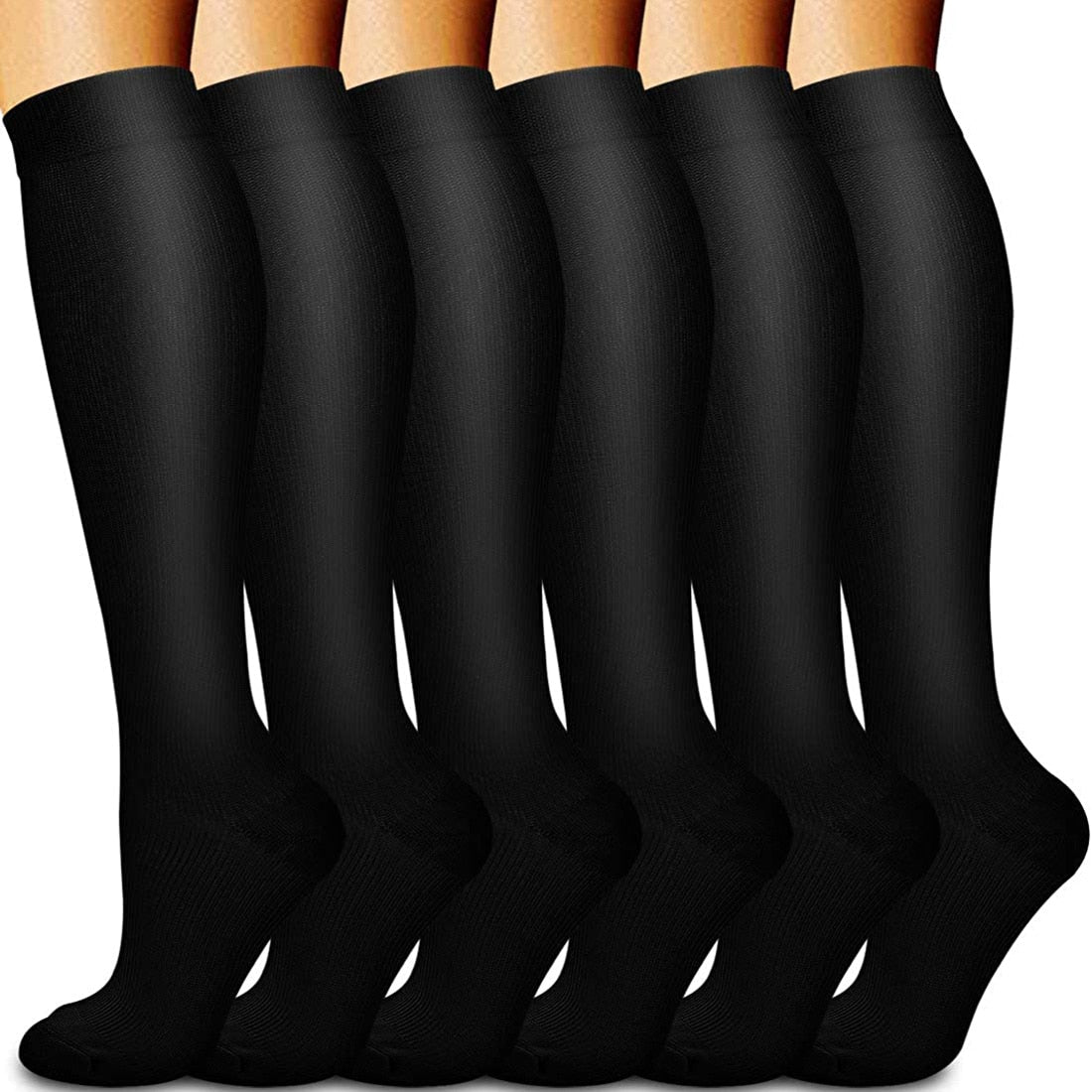 5/6 Pairs Men and Women Compression Socks Circulation Recovery Varicose Veins Nursing Travel Running Hiking Sports Socks