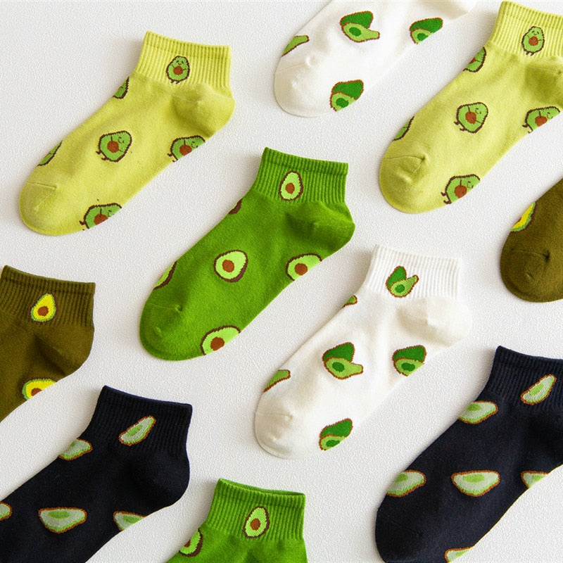 Fun Avocado Print Adult Socks