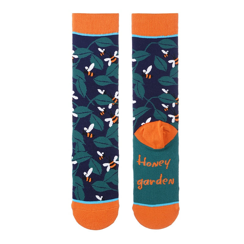 Fun colorful printed socks, Unisex