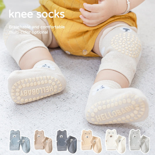 Anti slip grip socks and knee pads for ages 0-4 years.