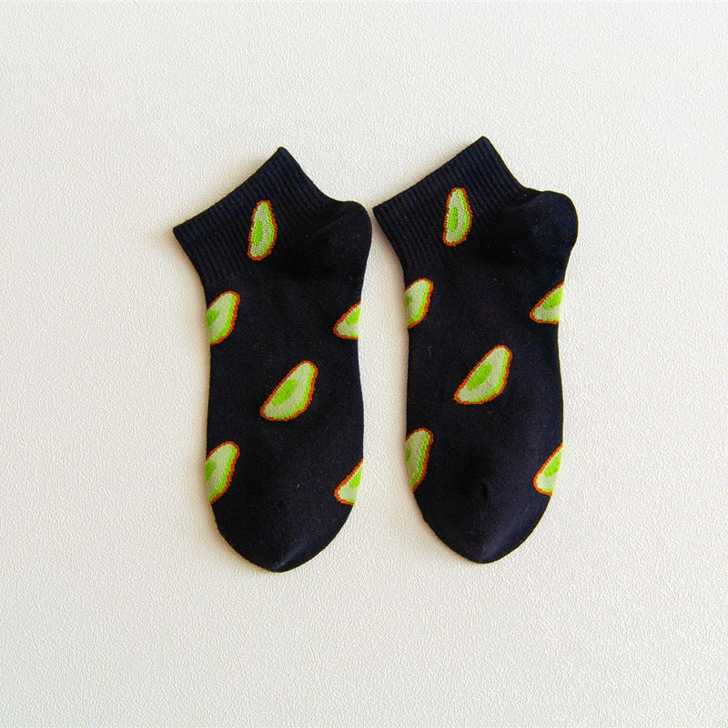 Fun Avocado Print Adult Socks