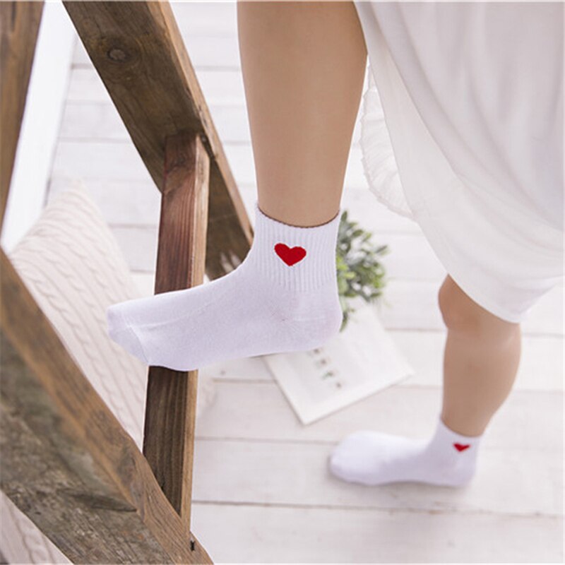 Women's Casual Ankle Socks with Heart