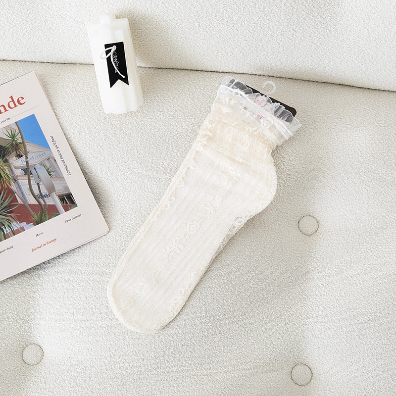 Ruffles & Lace Crew Socks