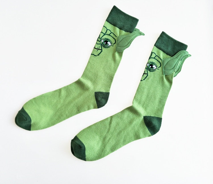 Comic Book, Anime, Yoda, Star Wars Novelty Socks