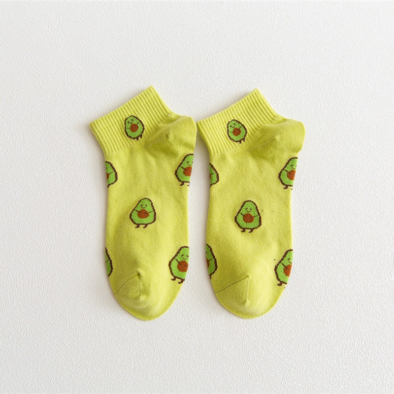 Fun Avocado Print Adult Socks