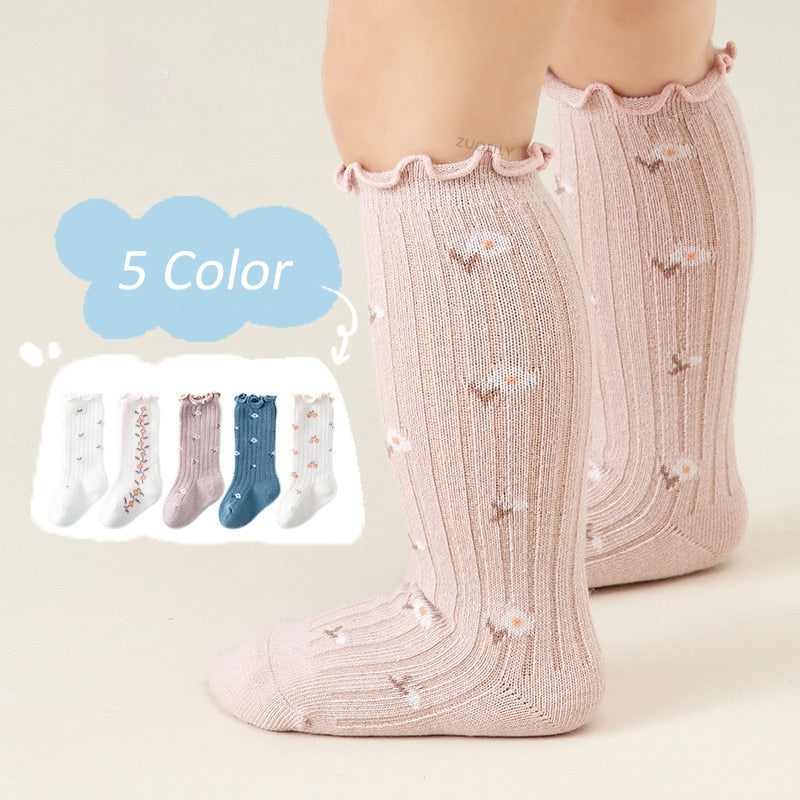 Knee-high Socks for Babes. Four Pair Bundle.